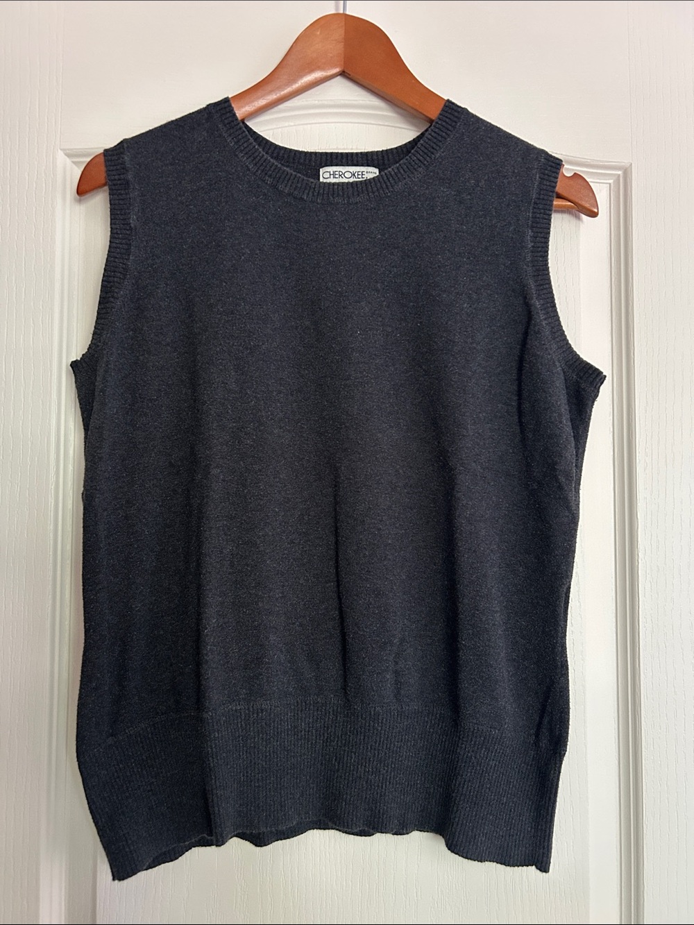 Vintage Cherokee Heather Grey Sleeveless Sweater
